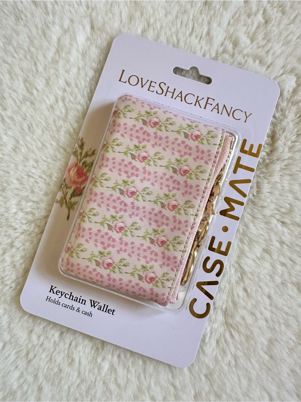 LoveShackFancy x Target - Case-Mate Blooming Heirloom Printed Keychain Wallet